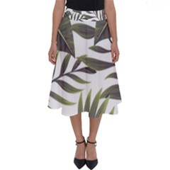 Tropical Leaves Perfect Length Midi Skirt by goljakoff