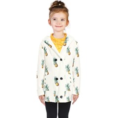 Tropical Pineapples Kids  Double Breasted Button Coat by goljakoff