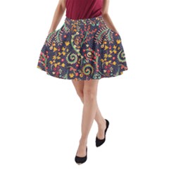 Pretty Baatik Print A-line Pocket Skirt by designsbymallika