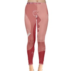Online Woman Beauty Pink Inside Out Leggings by Mariart