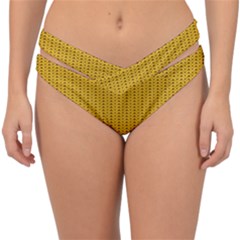 Knitted Pattern Double Strap Halter Bikini Bottom by goljakoff
