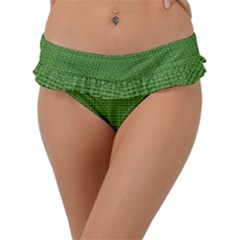 Green Knitting Frill Bikini Bottom by goljakoff