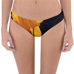 Yellow Poppies Reversible Hipster Bikini Bottoms by Audy