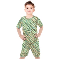 Green Leaves Kids  Tee And Shorts Set by goljakoff