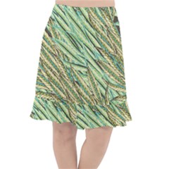 Green Leaves Fishtail Chiffon Skirt by goljakoff