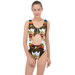  Rainbow Stoner Owl Center Cut Out Swimsuit by IIPhotographyAndDesigns