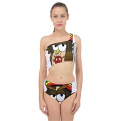  Rainbow Stoner Owl Spliced Up Two Piece Swimsuit by IIPhotographyAndDesigns
