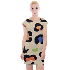 Animal Print Design Cap Sleeve Bodycon Dress by ArtsyWishy
