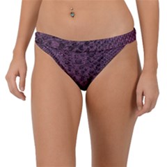 Purple Leather Snakeskin Design Band Bikini Bottom by ArtsyWishy