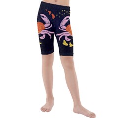 Zodiac Cancer Horoscope Astrology Symbol Kids  Mid Length Swim Shorts by Alisyart