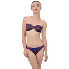 Majestic Purple And Gold Design Classic Bandeau Bikini Set by ArtsyWishy