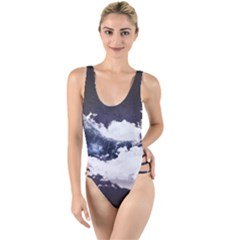 Blue Whale Dream High Leg Strappy Swimsuit by goljakoff