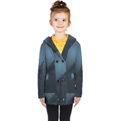 Blue Whale Family Kids  Double Breasted Button Coat by goljakoff