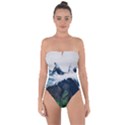 Blue whales dream Tie Back One Piece Swimsuit View1