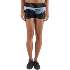 Blue Whales Dream Yoga Shorts by goljakoff