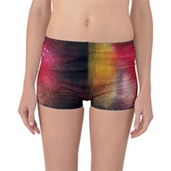 Red Galaxy Paint Reversible Boyleg Bikini Bottoms by goljakoff