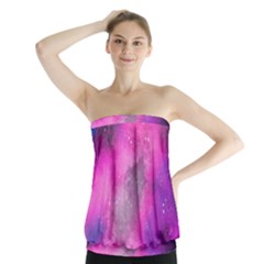 Purple Space Strapless Top by goljakoff