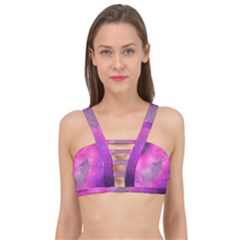 Purple Space Cage Up Bikini Top by goljakoff