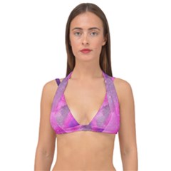 Purple Space Double Strap Halter Bikini Top by goljakoff