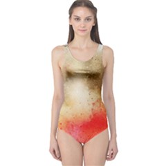 Golden Paint One Piece Swimsuit by goljakoff