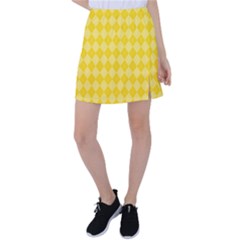 Yellow Diamonds Tennis Skirt by ArtsyWishy
