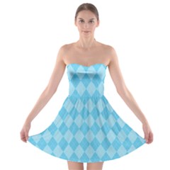 Baby Blue Design Strapless Bra Top Dress by ArtsyWishy