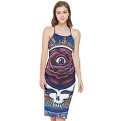 Grateful-dead-ahead-of-their-time Bodycon Cross Back Summer Dress by Sapixe