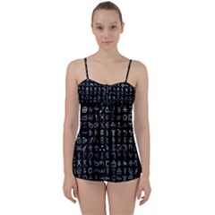 Alchemical Symbols - Collected Inverted Babydoll Tankini Set by WetdryvacsLair