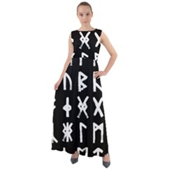 The Anglo Saxon Futhorc Collected Inverted Chiffon Mesh Boho Maxi Dress by WetdryvacsLair