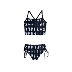 Complete Dalecarlian Rune Set Inverted Girls  Tankini Swimsuit by WetdryvacsLair
