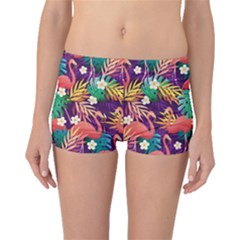 Flamingo Love Boyleg Bikini Bottoms by designsbymallika