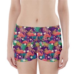 Flamingo Love Boyleg Bikini Wrap Bottoms by designsbymallika