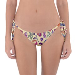 Pretty Ethnic Flowers Reversible Bikini Bottom by designsbymallika