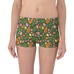 Tropical Fruits Love Boyleg Bikini Bottoms by designsbymallika