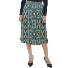 Ornamental Pattern Classic Velour Midi Skirt  by designsbymallika
