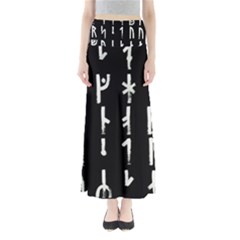 Medieval Runes Collected Inverted Complete Full Length Maxi Skirt by WetdryvacsLair