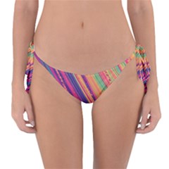 Colorful Stripes Reversible Bikini Bottom by Dazzleway