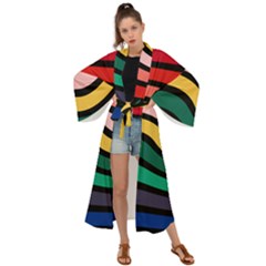 Nine 9 Bar Rainbow Sea Sickness Maxi Kimono by WetdryvacsLair
