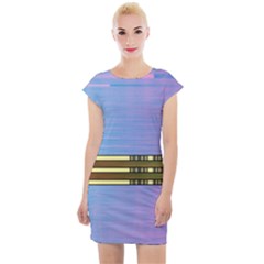 Glitched Vaporwave Hack The Planet Cap Sleeve Bodycon Dress by WetdryvacsLair