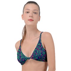 Tree Flower Paradise Of Inner Peace And Calm Pop-art Knot Up Bikini Top by pepitasart