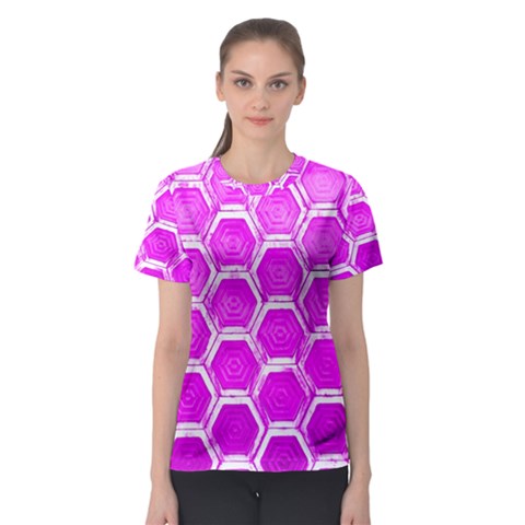 Hexagon Windows Women s Sport Mesh Tee by essentialimage