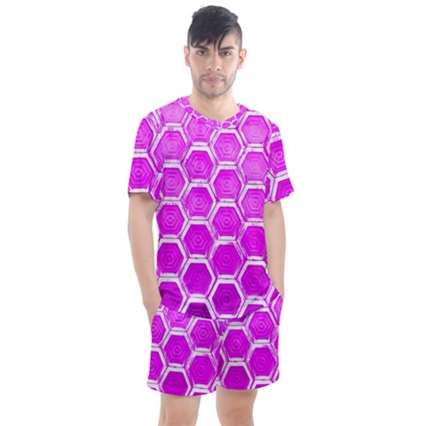 Hexagon Windows Men s Mesh Tee And Shorts Set by essentialimage