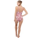 Coral Colored Hortensias Floral Photo High Neck One Piece Swimsuit View2