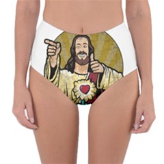 Buddy Christ Reversible High-waist Bikini Bottoms by Valentinaart