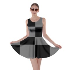 Black Gingham Check Pattern Skater Dress by yoursparklingshop