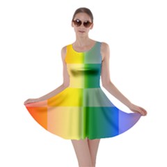 Lgbt Rainbow Buffalo Check Lgbtq Pride Squares Pattern Skater Dress by yoursparklingshop