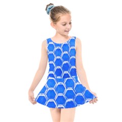 Hexagon Windows Kids  Skater Dress Swimsuit by essentialimage