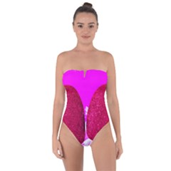 Two Hearts Tie Back One Piece Swimsuit by essentialimage