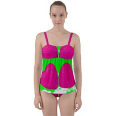 Two Hearts Twist Front Tankini Set by essentialimage