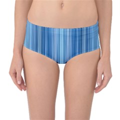 Ambient 1 In Blue Mid-waist Bikini Bottoms by bruzer